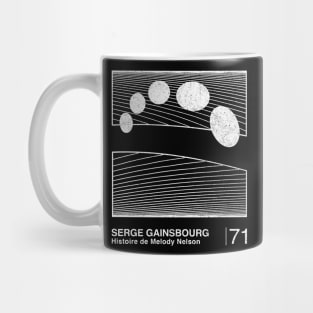 Serge Gainsbourg / Retro Minimalist Graphic Artwork Design Mug